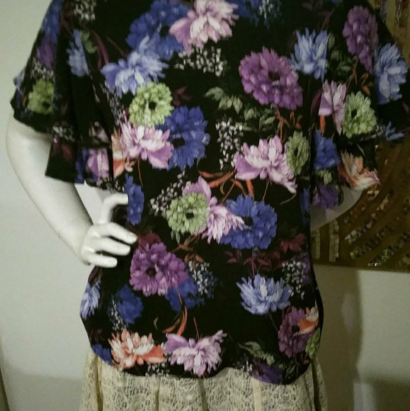 Mango MNG Floral Blouse S M Medium - Picture 3 of 3